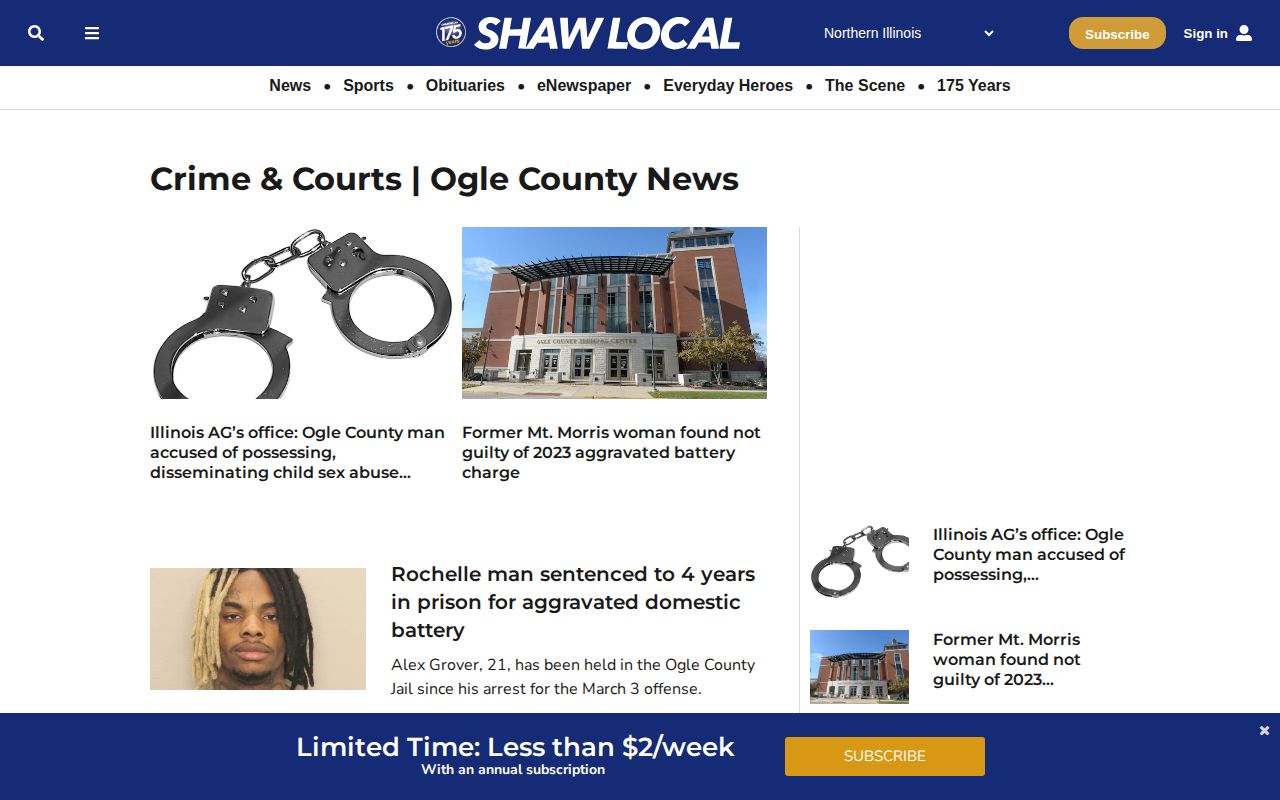 Shaw Local Ogle County crime and courts news source