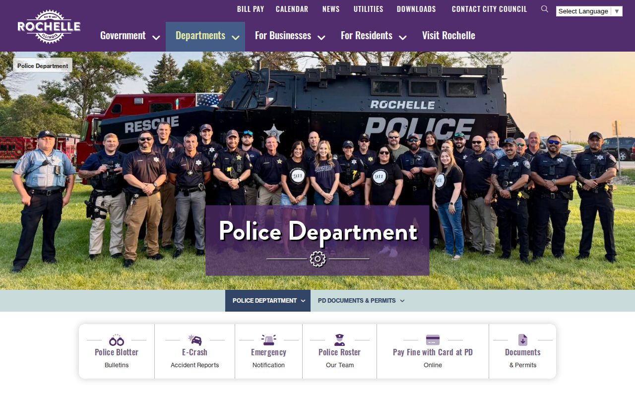 Rochelle Police Department official source for city arrests and records